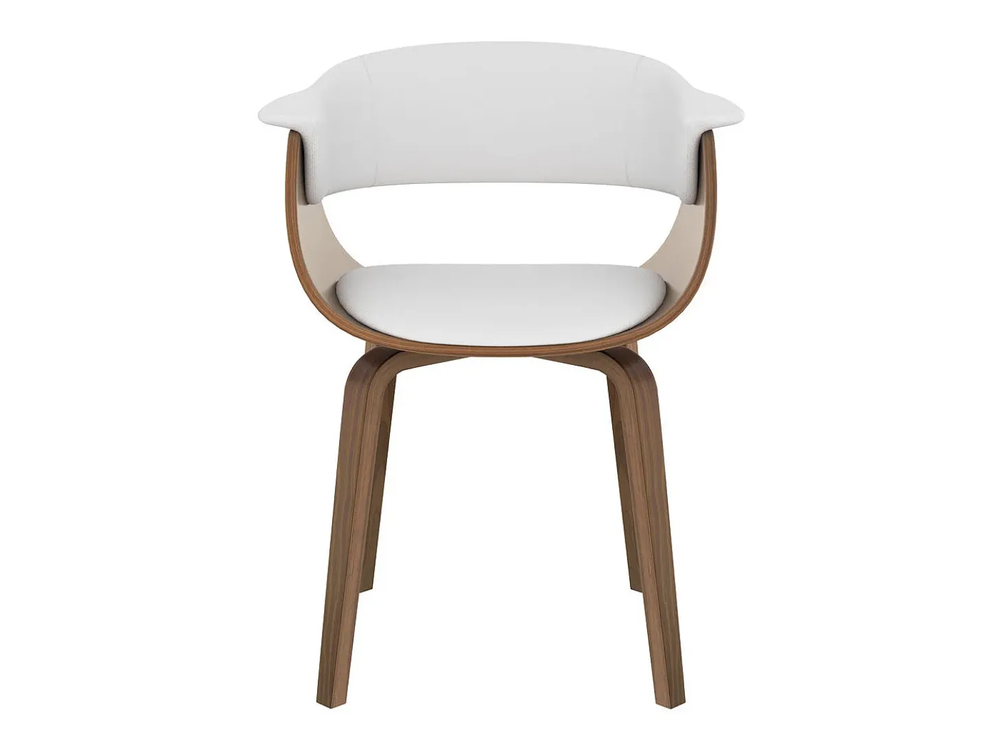 Silla de piel sintética blanca - Piada