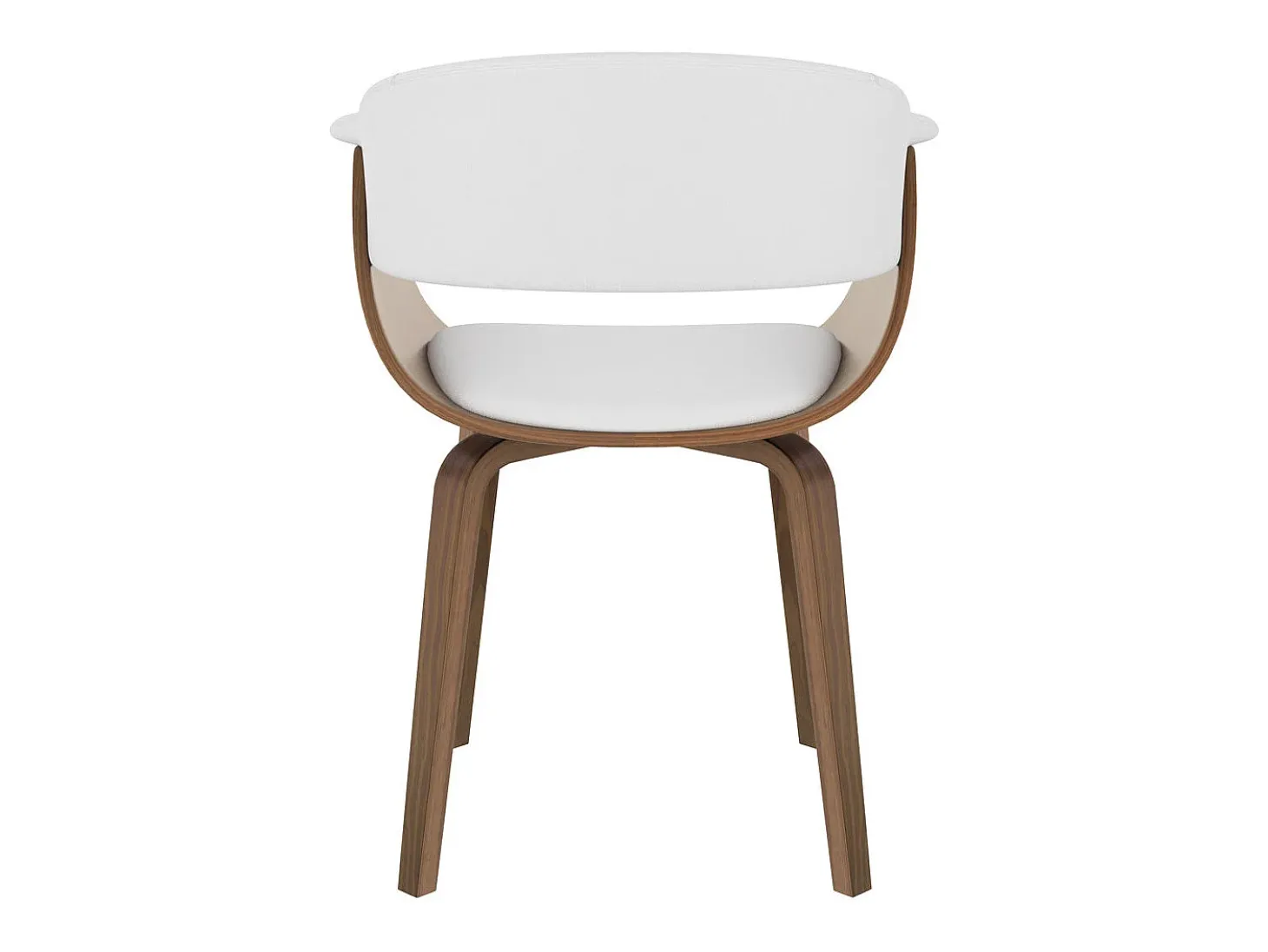 Silla de piel sintética blanca - Piada