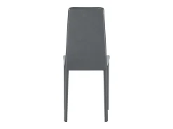 Silla de piel sintética gris oscuro con estructura de metal revestido 41x42xh.95 cm 4 uds