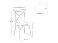 Silla de plástico beige sprint polipropileno apilable