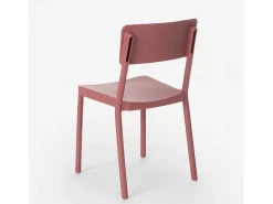 Silla de polipropileno de diseño moderno para cocina, bar, restaurante, jardín Liner - Rojo
