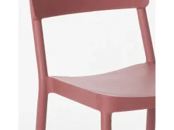 Silla de polipropileno de diseño moderno para cocina, bar, restaurante, jardín Liner - Rojo