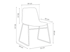 Silla de polipropileno MARIE para comedor, bar, café, color: blanco.