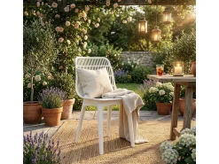 Silla de polipropileno para cocina, bar, restaurante, jardín moderno Bluetit - Blanco