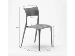 Silla de Polipropileno para Cocina Bar Restaurante y Jardín Parisienne - Rojo