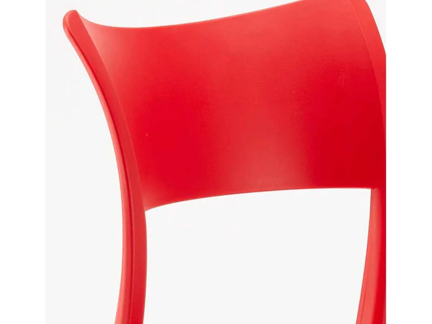 Silla de Polipropileno para Cocina Bar Restaurante y Jardín Parisienne - Rojo