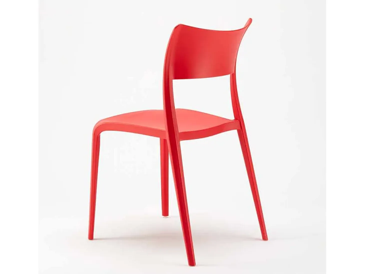Silla de Polipropileno para Cocina Bar Restaurante y Jardín Parisienne - Rojo