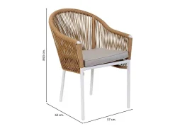 Silla de ratán beige para el hogar