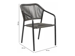 Silla de ratán gris para el hogar