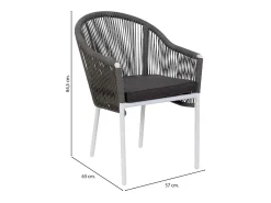 Silla de ratán gris para el hogar