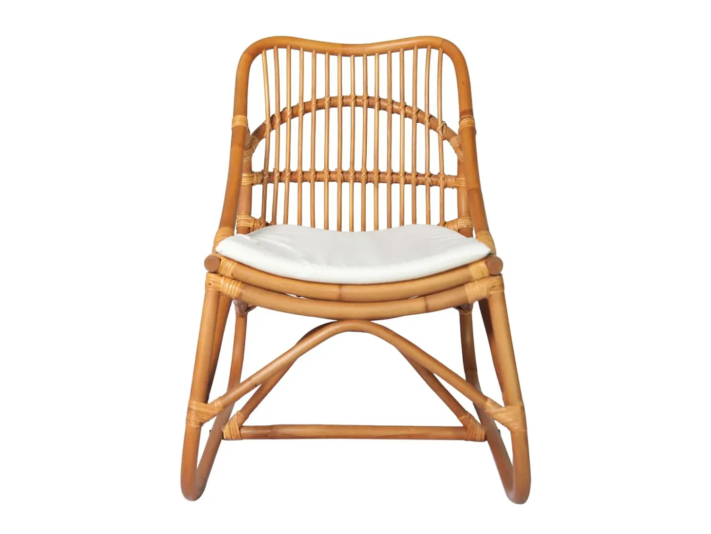 Silla de ratán lino marrón claro ES23393