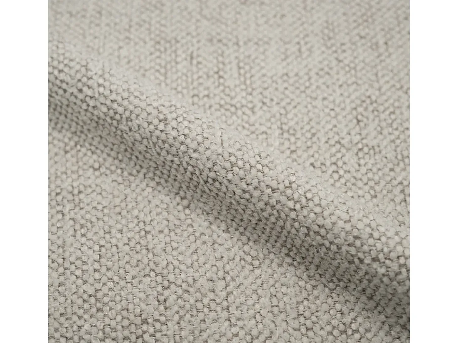 Silla de tejido beige con patas de metal negro - Angèle