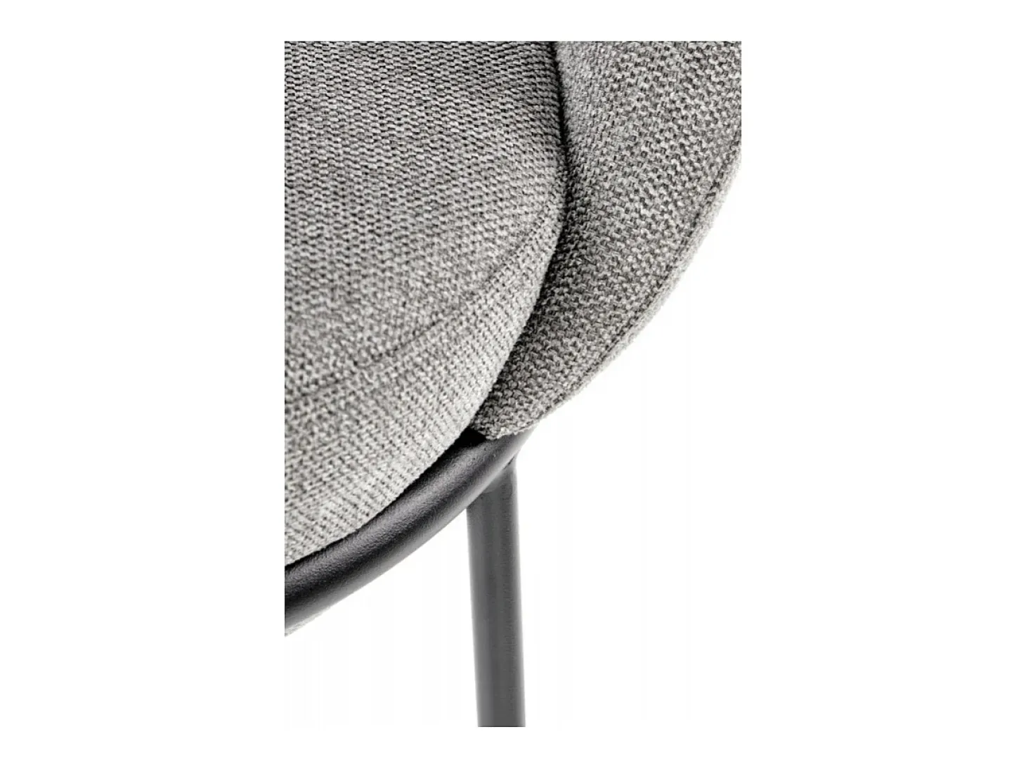 Silla de tela gris GROIX con estructura de metal