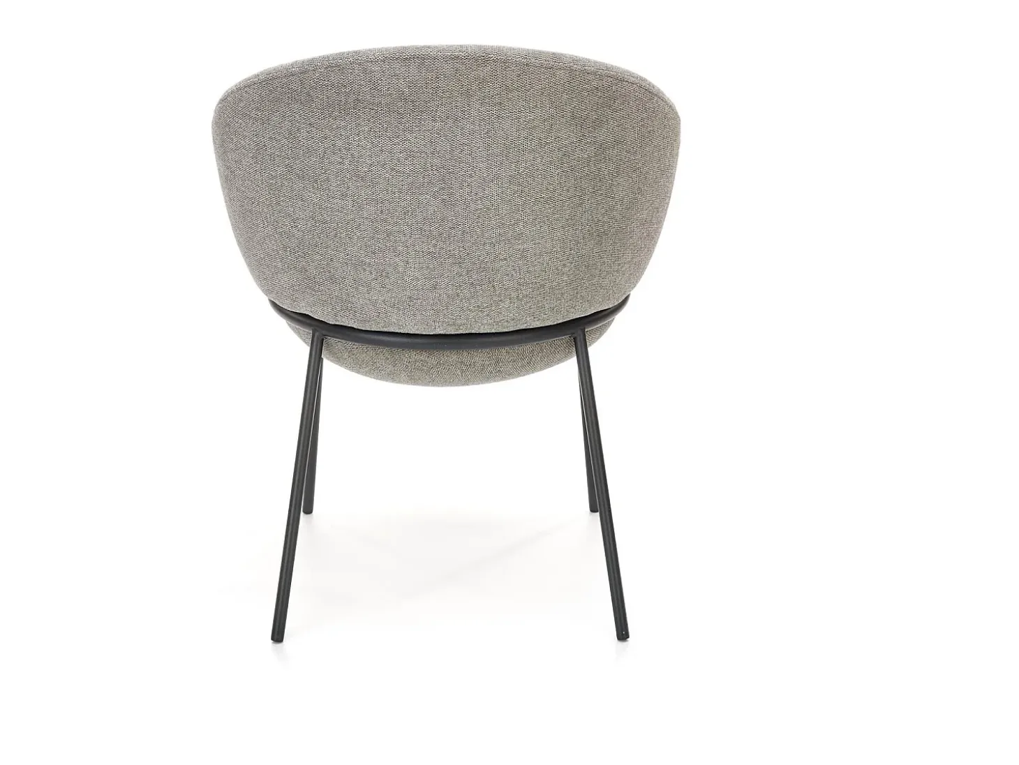 Silla de tela gris GROIX con estructura de metal