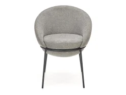 Silla de tela gris GROIX con estructura de metal