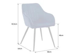 Silla de terciopelo negro BERTILLE - HAPPY GARDEN