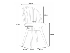 Silla diseño moderno en polipropileno para cocina comedor Molkor - Gris