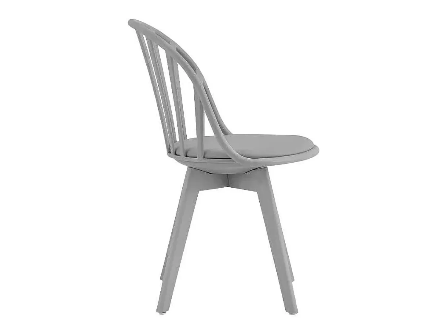 Silla diseño moderno en polipropileno para cocina comedor Molkor - Gris