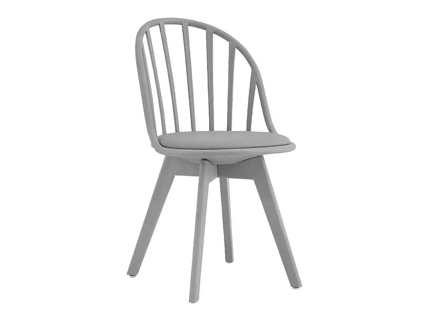 Silla diseño moderno en polipropileno para cocina comedor Molkor - Gris