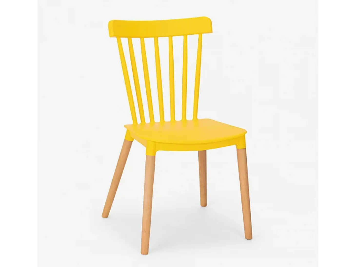 Silla diseño moderno madera polipropileno restaurante bar cocina Praecisura - Amarillo