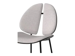 Silla en tela gris y madera negra - Coccinelle