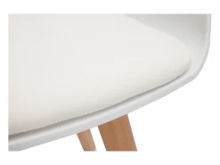 Silla escandinava blanca y de madera clara PRISMA
