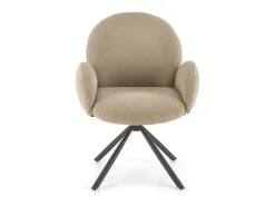 Silla giratoria de diseño Stuart beige con reposabrazos