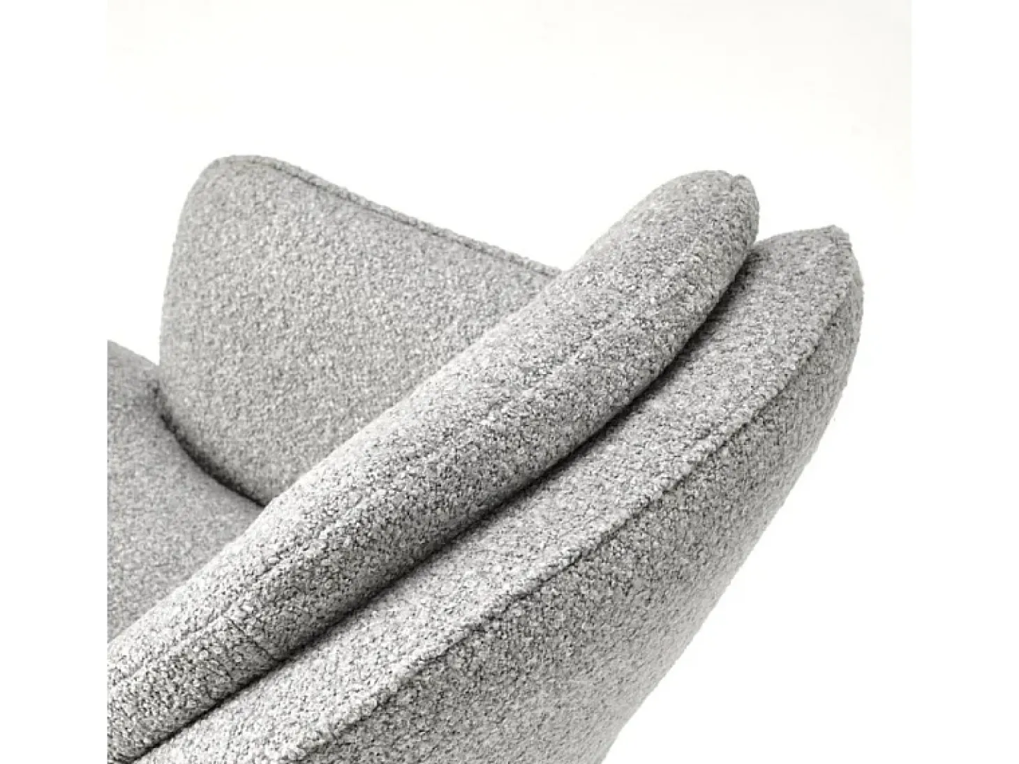 Silla giratoria de tela gris Lana con base de 4 radios