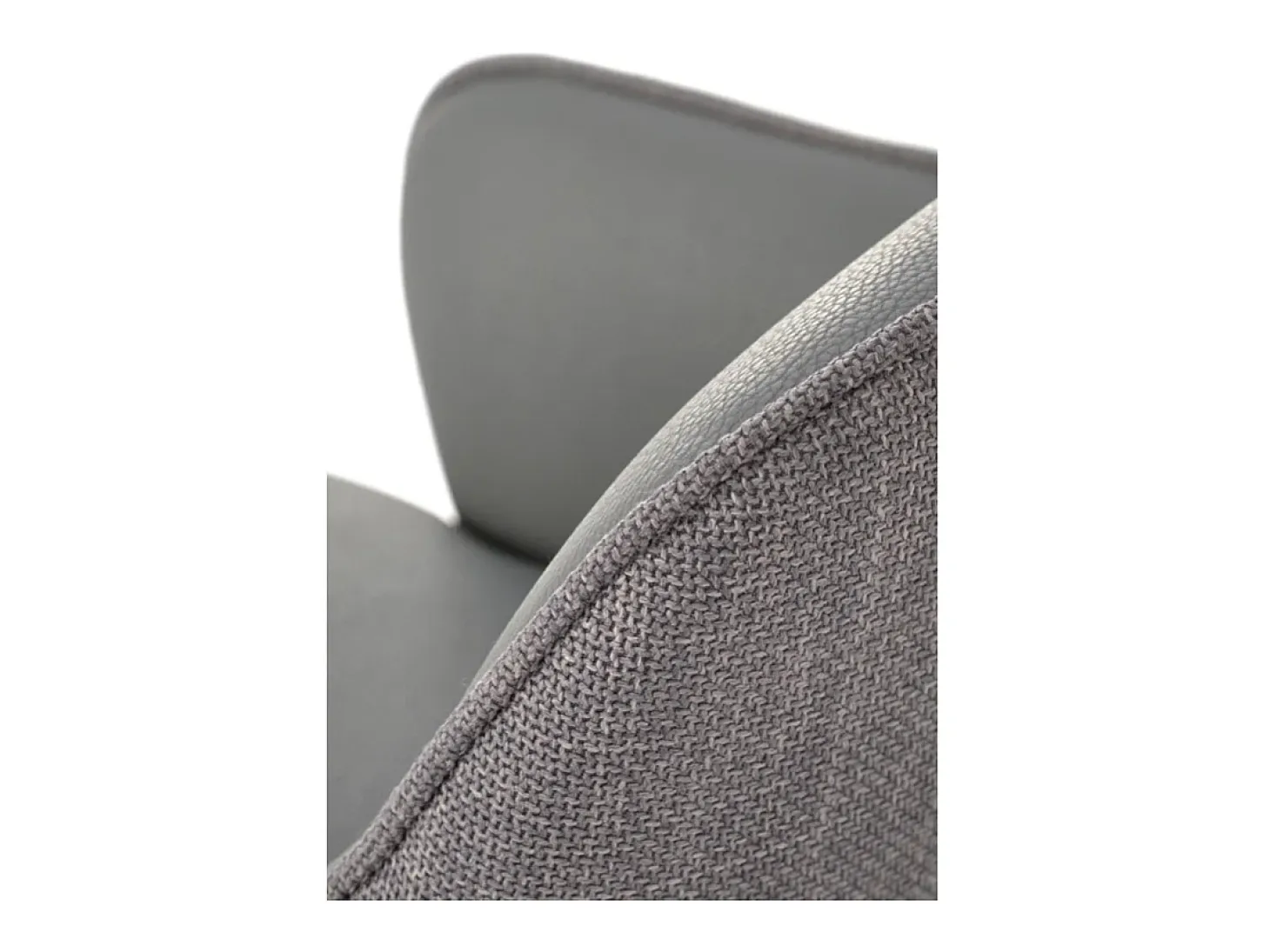 Silla giratoria de tela y ecopiel gris baya