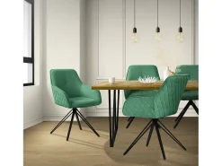 Silla giratoria Silla de comedor Sillón Giratorio 360 grados Silla de salón Verd
