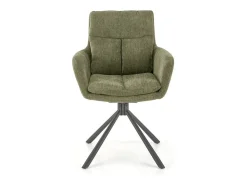Silla giratoria tapizada de diseño en tejido verde Edge