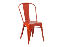 Silla industrial de acero brillante Kontoir, negra-Parma