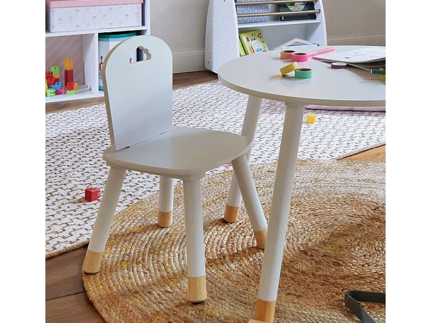 Silla infantil madera blanco 50.5x27.8x28cm
