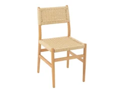 Silla LAP de madera de haya y cuerda natural – Auténtica artesanía-Color Negro