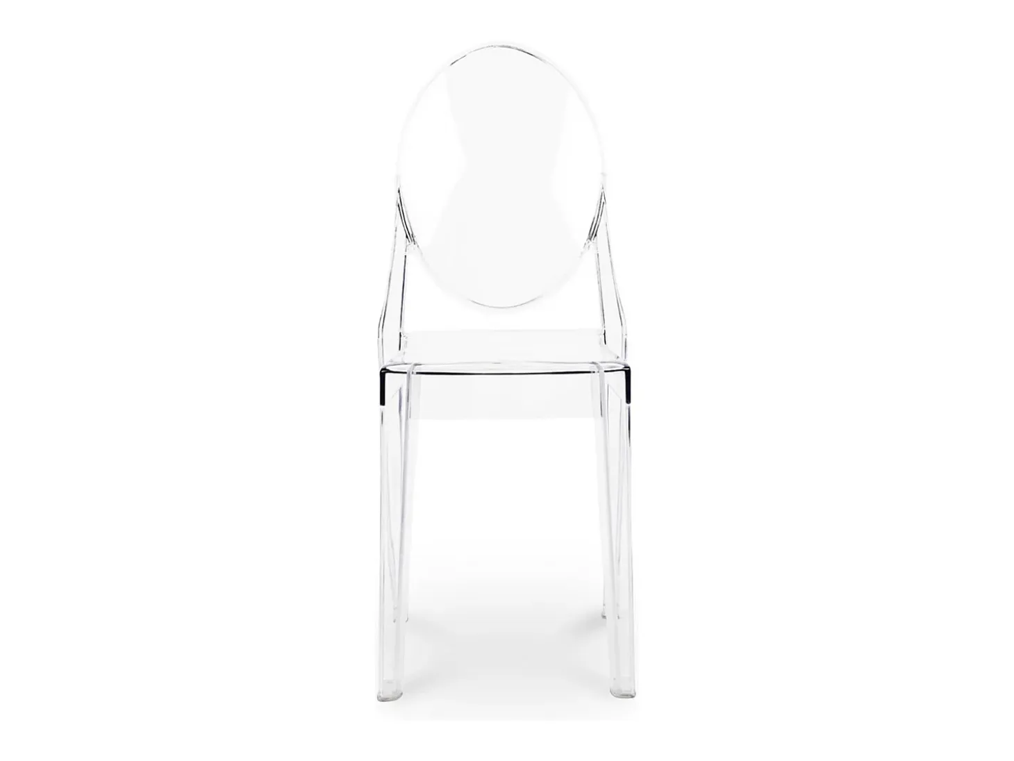 Silla Louiva gris transparente-Color Rosa transparente