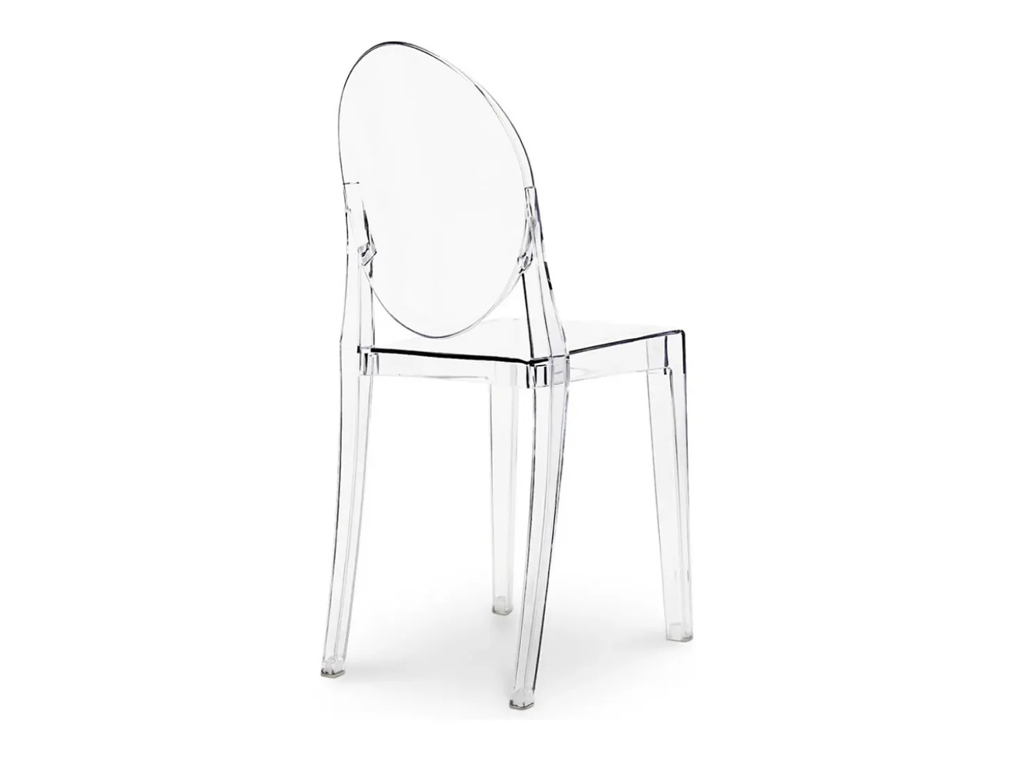 Silla Louiva gris transparente-Color Rosa transparente