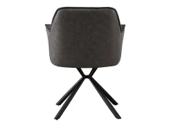 Silla LUCIA – Bouclé Gris & Dorso PU Gris claro – H82.5 × L62 × P63 cm – Estilo diseño