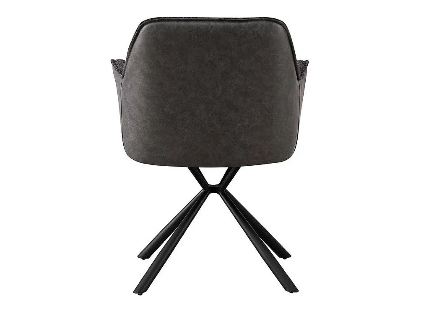Silla LUCIA – Bouclé Gris & Dorso PU Gris claro – H82.5 × L62 × P63 cm – Estilo diseño