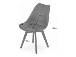 Silla MARK - patas grises/negras x 1