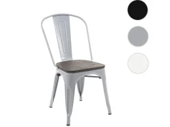 Silla MCW-A73 con asiento de madera, gris