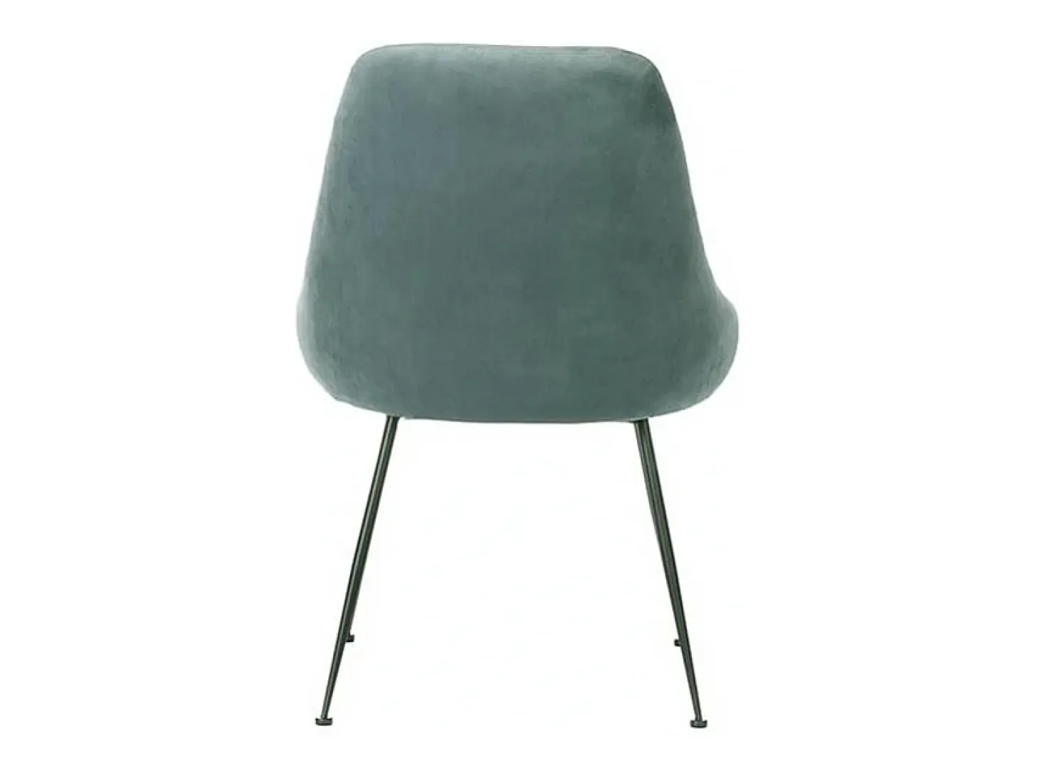 Silla moderna acolchada "Alyssa" con efecto terciopelo aguamarina, 49,5x48,5 cm, 80 cm de alto