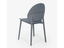 Silla moderna de polipropileno para cocina exterior comedor Gladys - Gris Oscuro