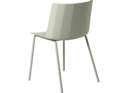 Silla moderna en polipropileno y metal Kova.-Color Verde almendra