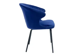 Silla moderna en terciopelo azul oscuro REQUIEM