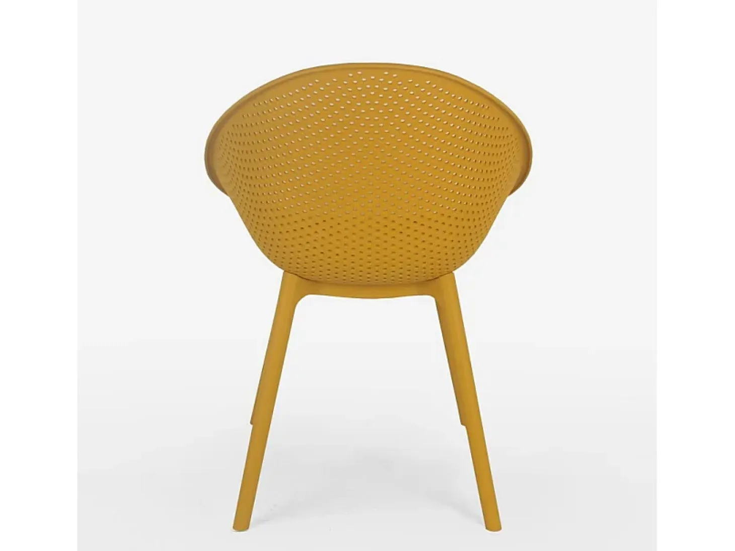 Silla moderna para bar al aire libre jardín cocina comedor Arielle - Amarillo