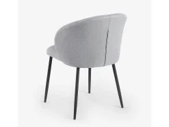 Silla moderna para comedor y cocina de diseño en tela Kadim - Gris