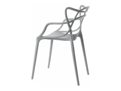 Silla original con reposabrazos Valentino.-Color Gris claro