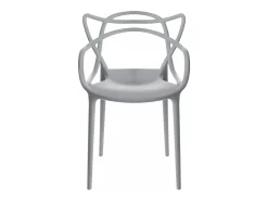 Silla original con reposabrazos Valentino.-Color Gris claro
