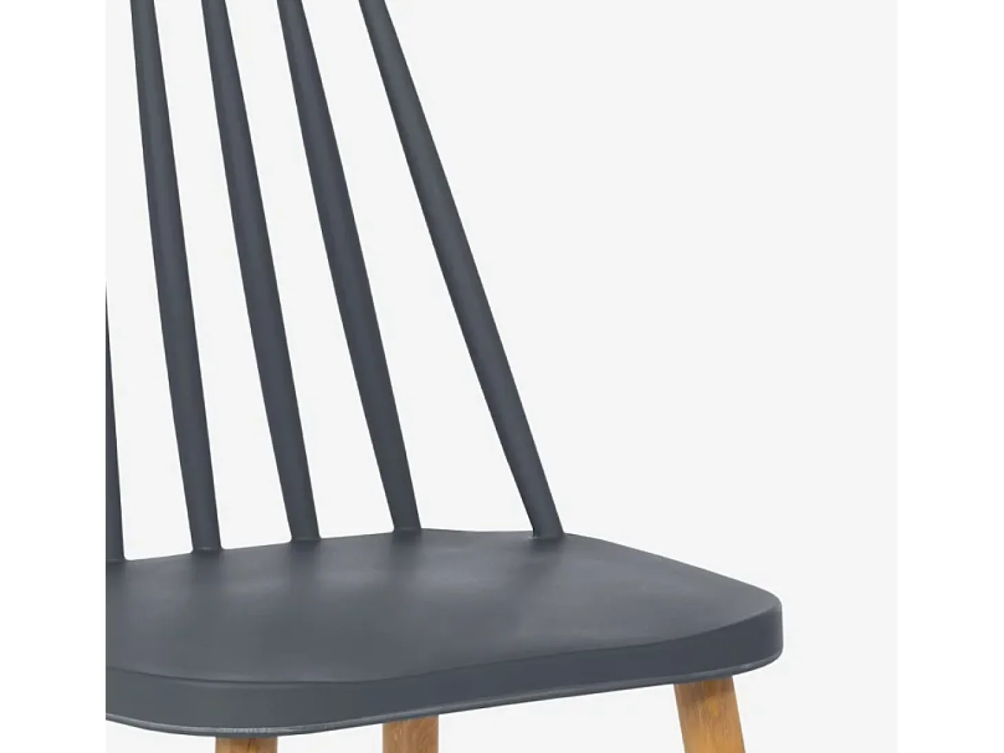 Silla para cocina comedor de polipropileno estilo clásico Toutou - Gris Oscuro
