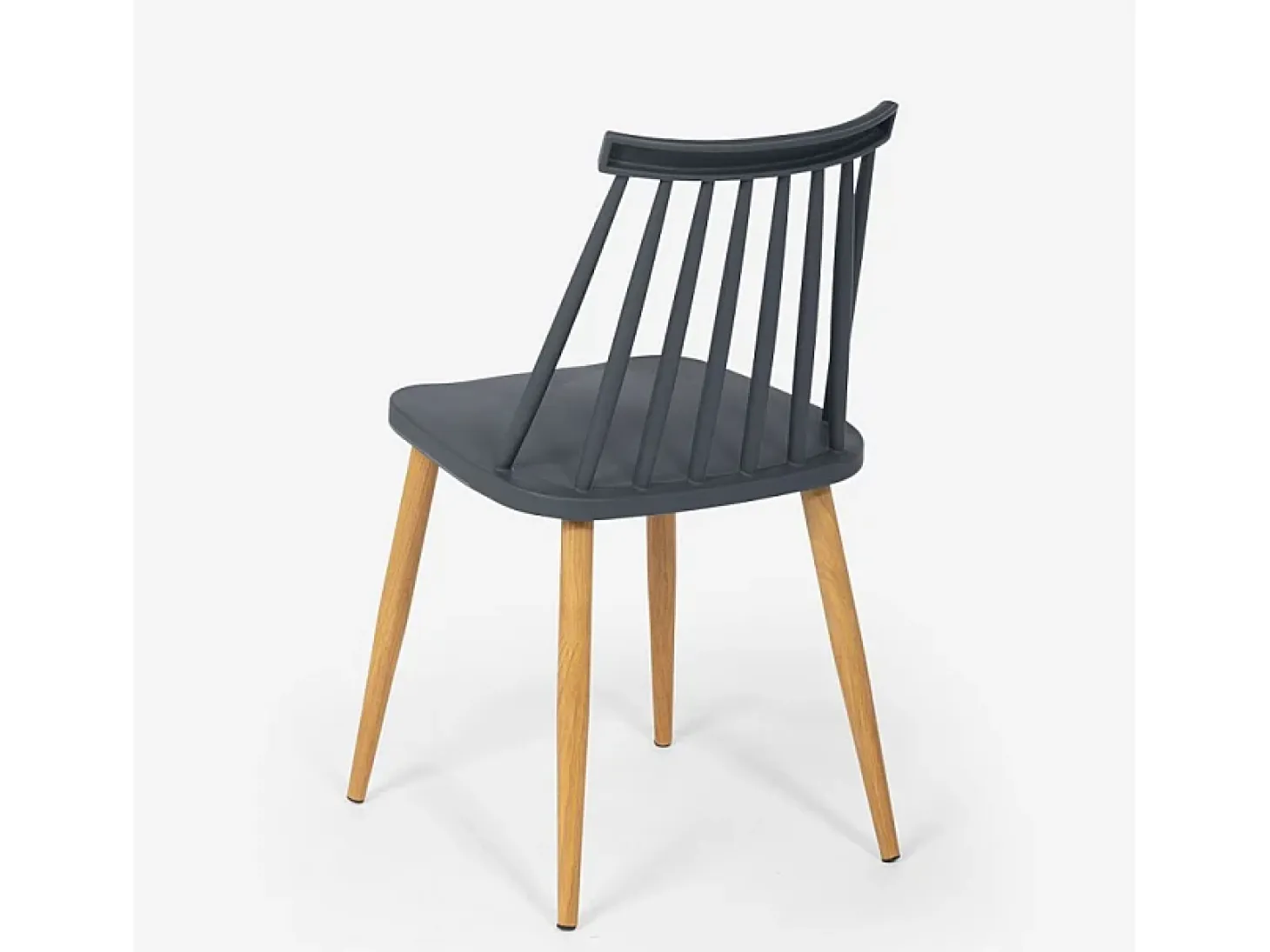 Silla para cocina comedor de polipropileno estilo clásico Toutou - Gris Oscuro